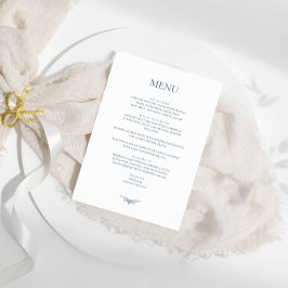 Elegante Vintage Blumenhochzeit Menükarte