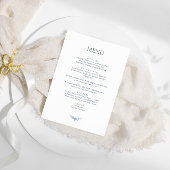 Elegante Vintage Blumenhochzeit Menükarte