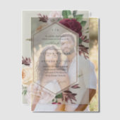 Elegante Vintage Blumenhochzeit Pergament Einladungen (Versatz (Ehepaar))