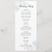 Elegante Vintage Blumenhochzeit Programm (Rückseite)