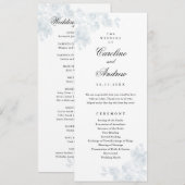 Elegante Vintage Blumenhochzeit Programm (Vorne/Hinten)