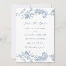 Elegante Vintage Blumenhochzeit rettet das Datum Save The Date