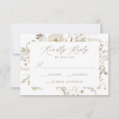 Elegante Vintage Blumenhochzeit RSVP Karte (Vorderseite)