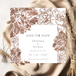 Elegante Vintage Blumenhochzeit Save The Date