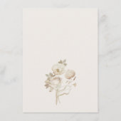 Elegante Vintage Blumenkreuz Hochzeiten Details Begleitkarte (Rückseite)