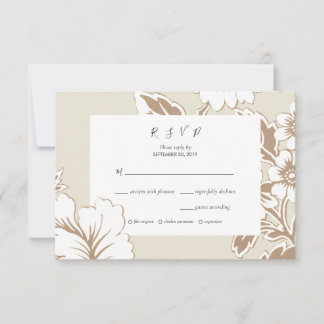 Elegante Vintage Blumenküche RSVP Karte