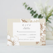 Elegante Vintage Blumenküche RSVP Karte (Stehend Vorderseite)