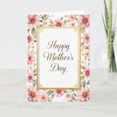 Elegante Vintage Blumenmütter-Mama Karte (Vorderseite)