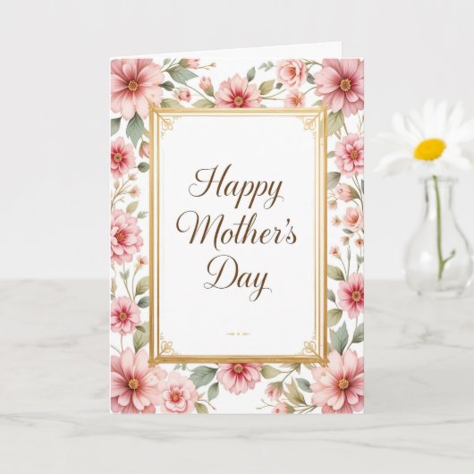 Elegante Vintage Blumenmütter-Mama Karte (Kleine Pflanze)