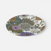 Elegante Vintage Blumenpapier-Teller Pappteller (Schrägansicht)