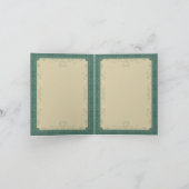 elegante Vintage Blumenpfauhochzeit danken Ihnen Dankeskarte (Innenseite)