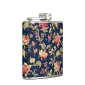 Elegante Vintage BlumenRose Flachmann (Rechts)