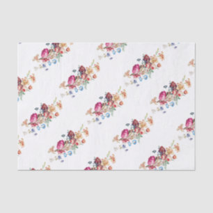 Elegante Vintage BlumenRose Seidenpapier
