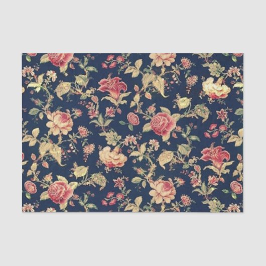 Elegante Vintage BlumenRose Seidenpapier