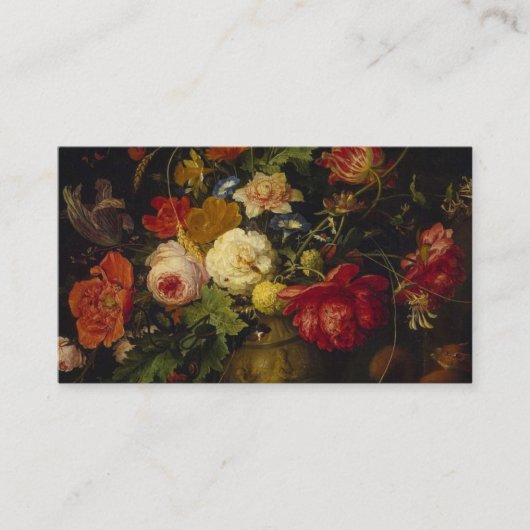 Elegante Vintage BlumenRosen-Muster-Schablone Visitenkarte (Vorderseite)