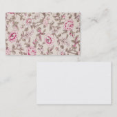Elegante Vintage BlumenRosen-Muster-Schablone Visitenkarte (Vorne/Hinten)