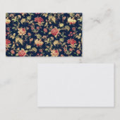 Elegante Vintage BlumenRosen-Muster-Schablone Visitenkarte (Vorne/Hinten)