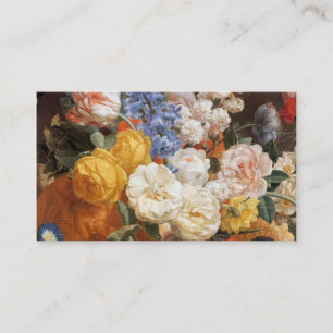 Elegante Vintage BlumenRosen-Muster-Schablone Visitenkarte