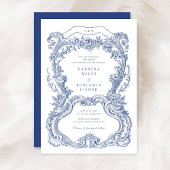 Elegante Vintage Blumenschild Einladung