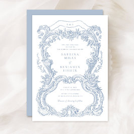 Elegante Vintage Blumenschild Einladung