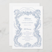 Elegante Vintage Blumenschild Programm (Vorne/Hinten)