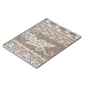 Elegante Vintage Blumenspitze Notizblock (Linke Seite)