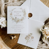 Elegante Vintage Blumenzeremonie Einladung