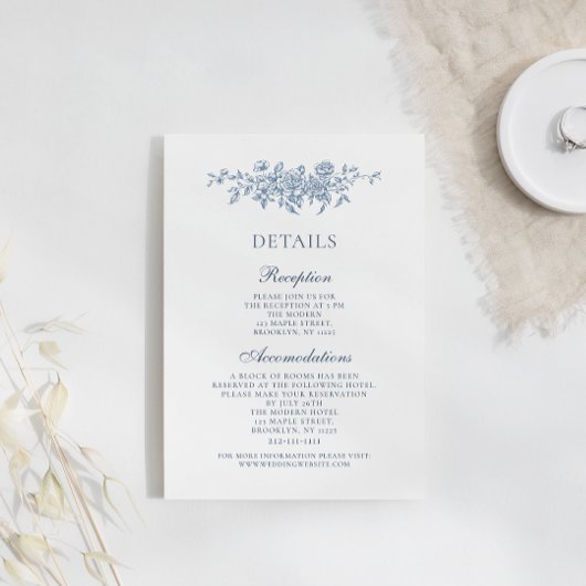 Elegante Vintage Blumenzwiebeln Details Begleitkarte