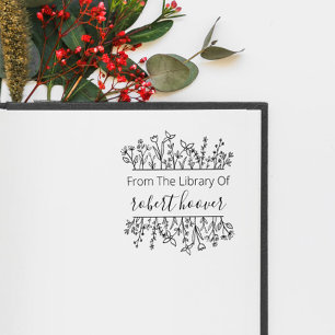 Elegante Vintage Blüte aus der Bibliothek von Permastempel