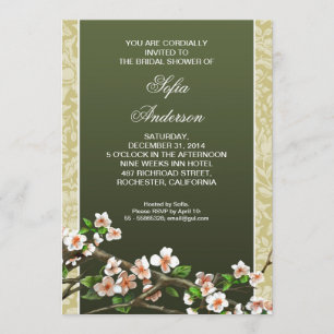 elegante Vintage-Blüten-Brautjungfern-Einladung Einladung