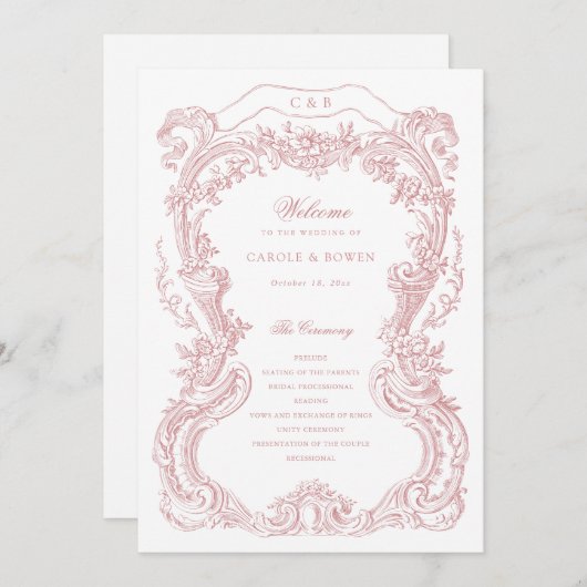 Elegante Vintage Blütendecke Programm (Vorne/Hinten)