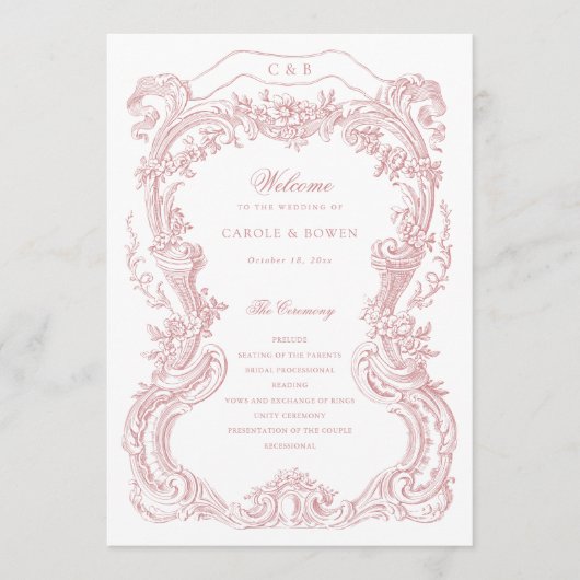 Elegante Vintage Blütendecke Programm (Vorderseite)