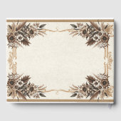 Elegante Vintage Bohemische Blumenhochzeit Gästebuch (Rückseite)