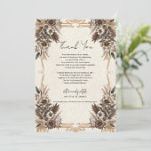 Elegante Vintage Bohemische Blumenhochzeit Vielen  Einladung (Stehend Vorderseite)