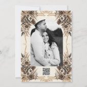 Elegante Vintage Bohemische Blumenhochzeit Vielen  Einladung (Rückseite)