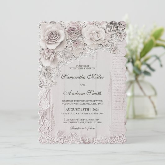 Elegante Vintage Boho Hochzeiten Vorlagen (Stehend Vorderseite)