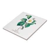 Elegante Vintage Botanische Blume Fliese (Seite)