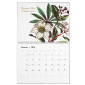 Elegante Vintage botanische Blume Kalender (Feb 2026)