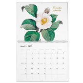 Elegante Vintage botanische Blume Kalender (Mär 2027)