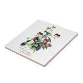 Elegante Vintage botanische Blume Pansy Fliese (Seite)