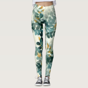 Elegante Vintage botanische Blumendarstellung Leggings