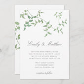 Elegante Vintage Botanische Hochzeit Einladung (Vorne/Hinten)