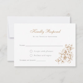 Elegante Vintage botanische Hochzeit Gold UAWG Einladung