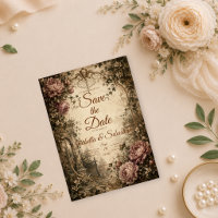 Elegante Vintage Botanische Hochzeit