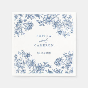 Elegante Vintage Botanische Hochzeit Serviette