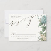 Elegante Vintage botanische Hochzeitskarte RSVP Karte (Vorderseite)