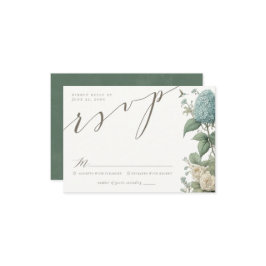 Elegante Vintage botanische Hochzeitskarte RSVP Karte