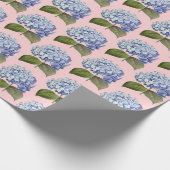 Elegante Vintage botanische Hydrangea-Blume Geschenkpapier (Ecke)