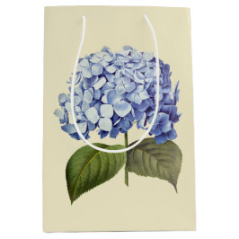 Elegante Vintage botanische Hydrangea-Blume Mittlere Geschenktüte