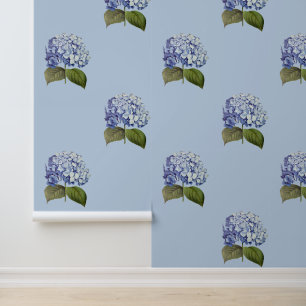 Elegante Vintage botanische Hydrangea-Blume Tapete